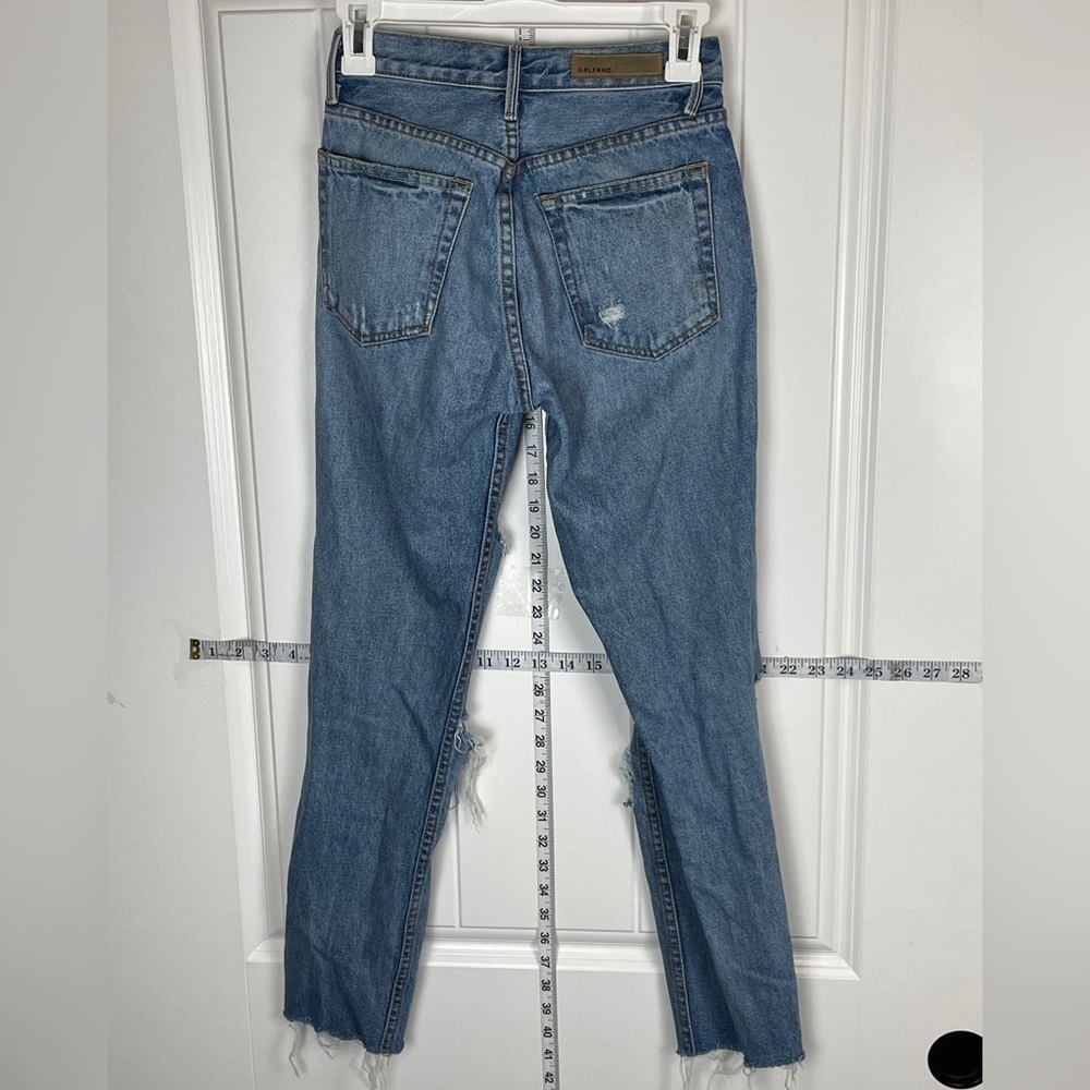 GRLFRND Karolina Distressed High-Rise Skinny Jean in A Little More Love - Picture 6 of 15